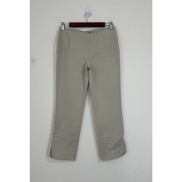 Lafayette 148 Stanlon Cropped Pants Size 4 Beige Pull On Tapered - Picture 2 of 10